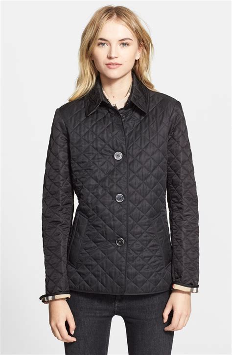 burberry check print quilted jacket|burberry quilted jacket nordstrom.